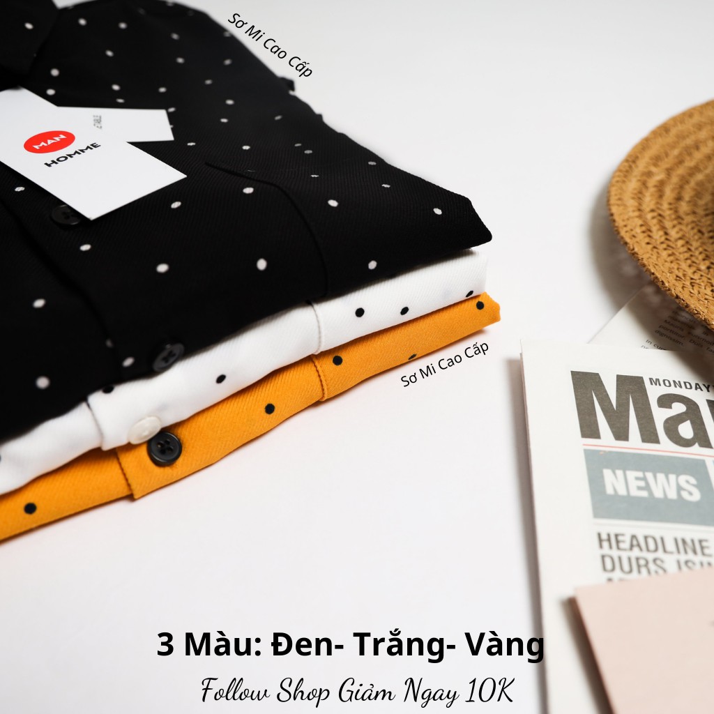 Áo Sơ Mi Nam Chấm Bi Tay Dài Hàn Quốc- Áo Sơ Mi Họa Tiết Hàng Hiệu Gusta-SM3 | BigBuy360 - bigbuy360.vn