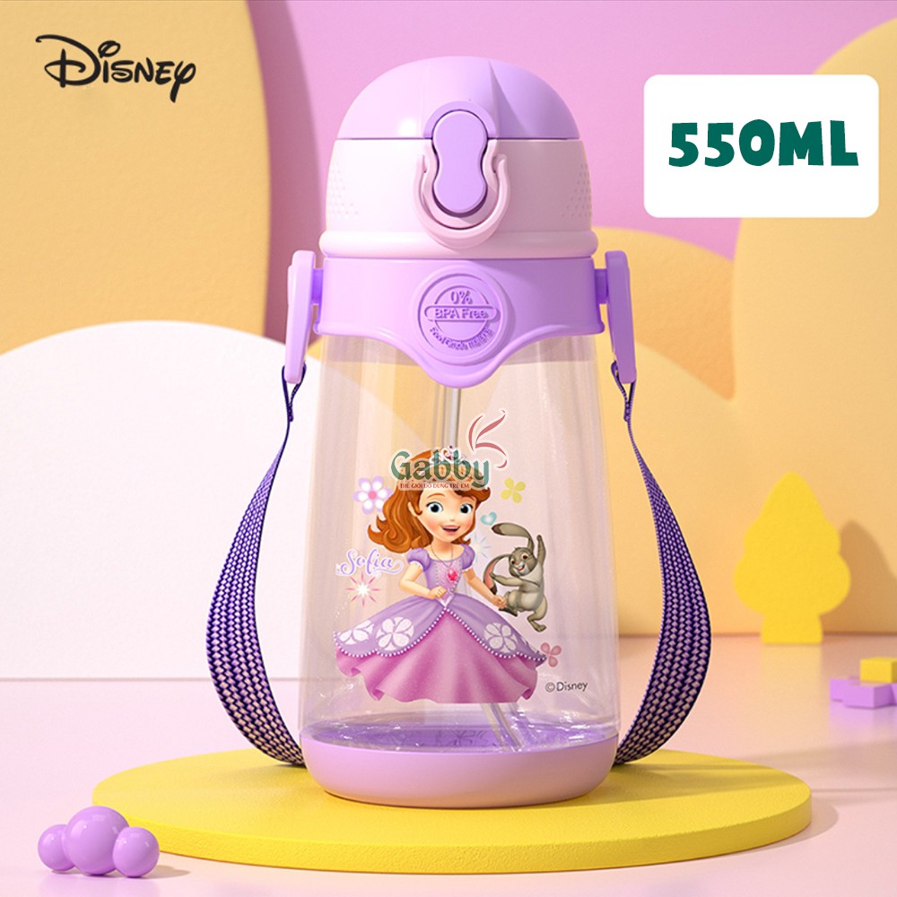 BÌNH NƯỚC ỐNG HÚT/ KHÔNG ỐNG HÚT 550ML (Hình Mickey/ Minnie/ Captain/ Spiderman/ Sofia)