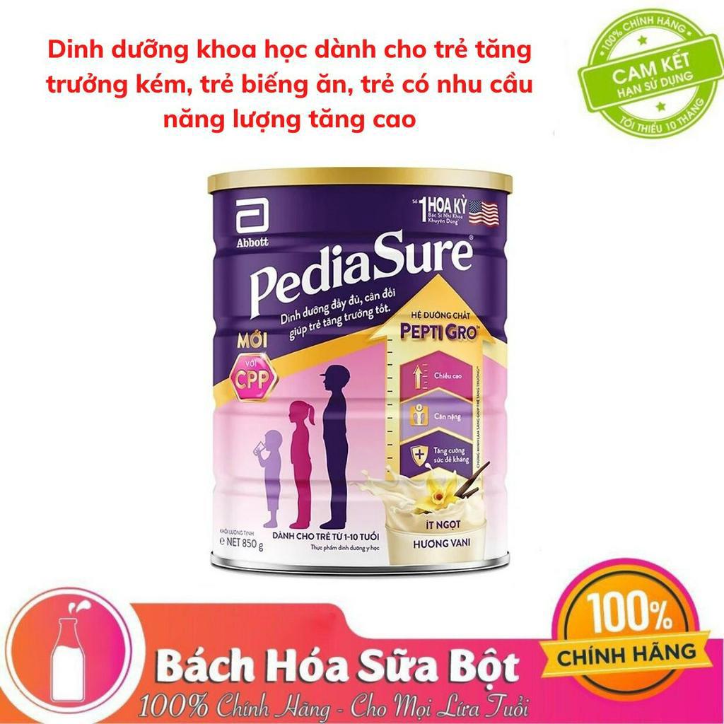 Sữa Bột Pediasure B/A hương Vani Ít Ngọt 400g/850g/1.6kg (mẫu mới)