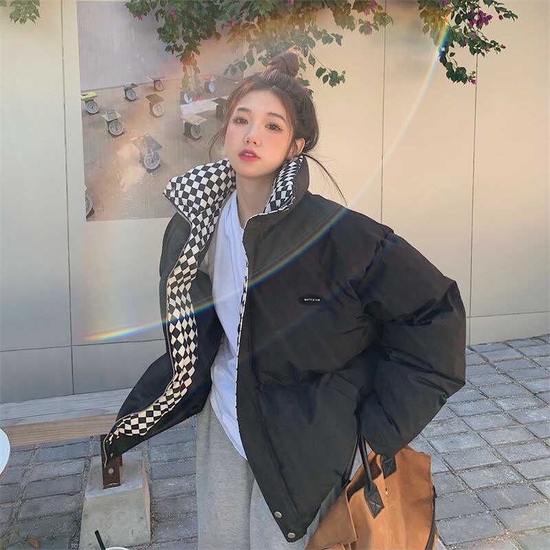 LÁo Phao Cổ Caro Siêu Ấm Áp Cho Mùa Đông Sắp Tới - A003