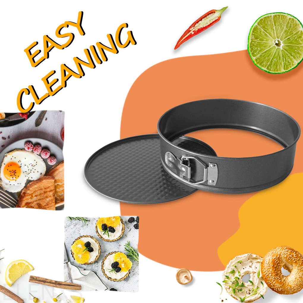 Khuôn làm bánh hình tròn bằng thép carbon chống dính chịu nhiệt cao kích thước 20cm