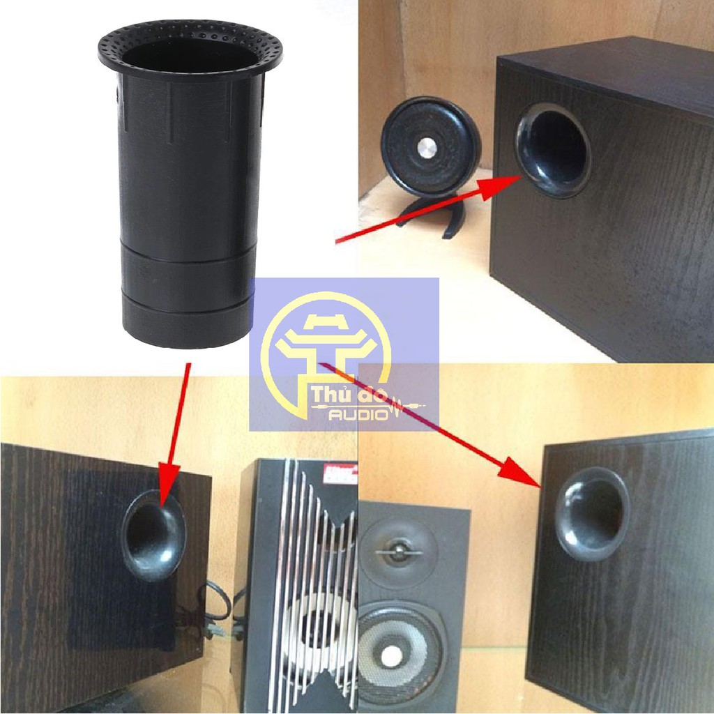 01 cái ống thông hơi loa, ống thông loa bảo vệ loa mẫu nhựa và mẫu cong chữ 90 độ