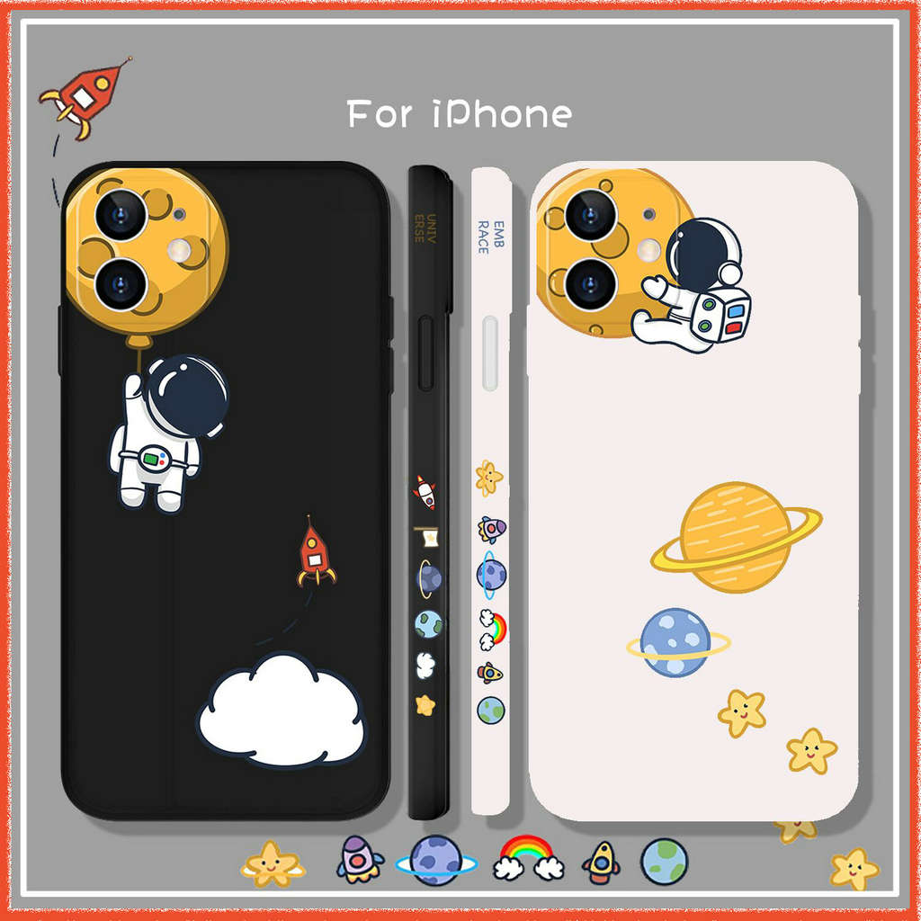Ốp điện thoại họa tiết NASA hoạt hình cho iPhone 12 Pro Max 11 Pro XS 8plus SE 6plus 6s 7 Plus Xr MAX 12 mini SE2020