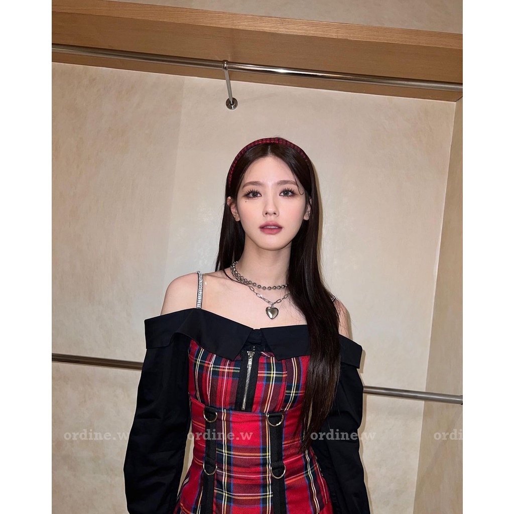 Sẵn_váy kẻ caro gothic IU, TWICE Jihyo, G-IDLE Miyeon, RED VELVET Yeri, NATURE, DREAM CATCHER