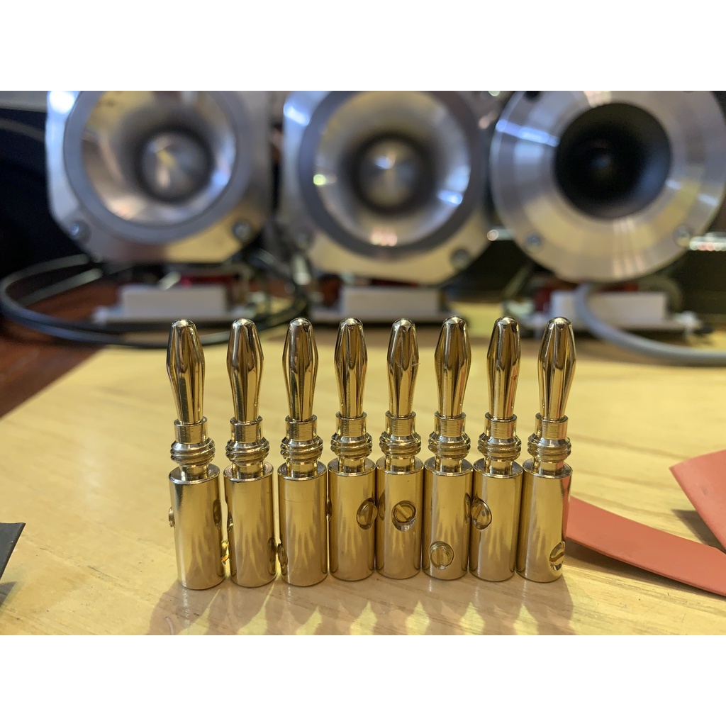 Bộ Jack Bắp Chuối Đồng Bãi 4 mm tặng kèm co nhiệt.