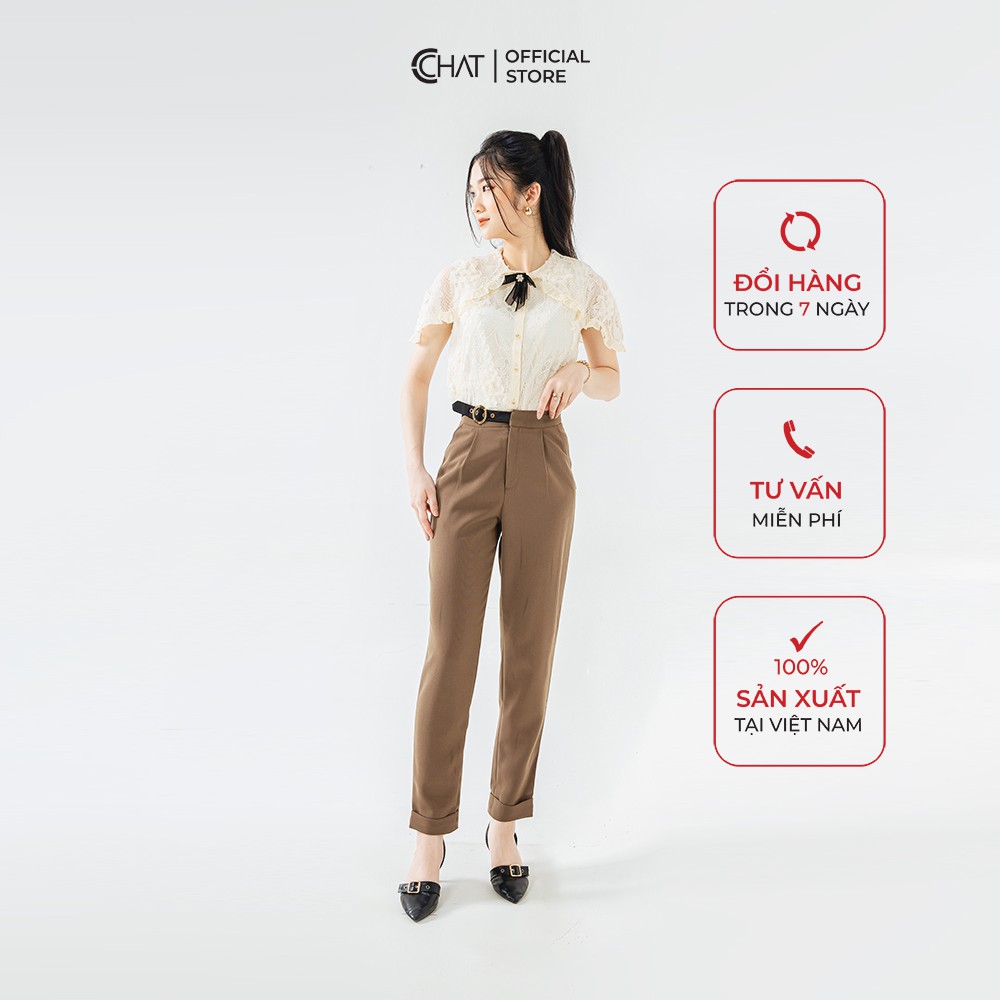 Quần baggy cạp phối đai CCHAT