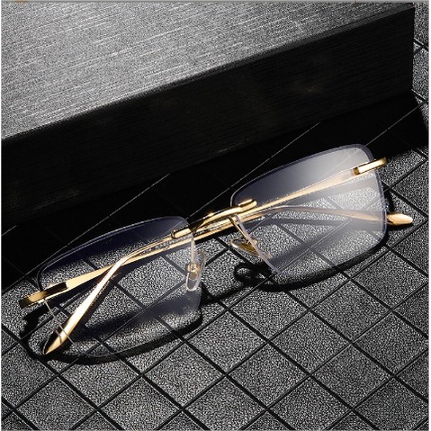 Kính lão thị viễn thị Nhật bản hợp kim titanium mạ crom Nhật Bản KVT93UNIQUI màu Gold bảo hành 1 đổi 1