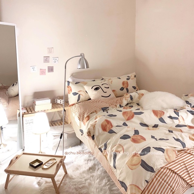 Bộ chăn ga gối poly cotton: quả đào 🍑 | BigBuy360 - bigbuy360.vn