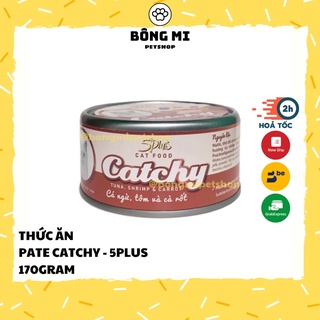 Pate cho mèo Catchy 5Plus hộp 170g nhiều vị cá, tôm, gà, nghêu - Bông Mi