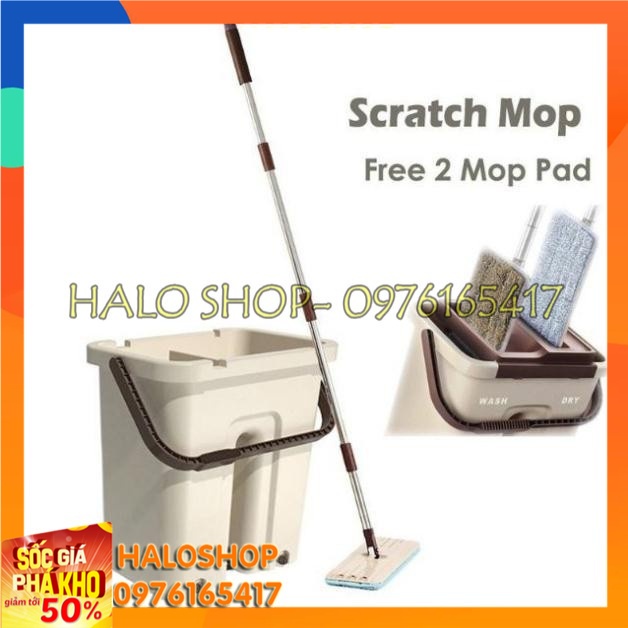 Bộ Lau Nhà Tự Vắt Thông Minh 360 Độ Kèm Thùng Tự Vắt đa năng