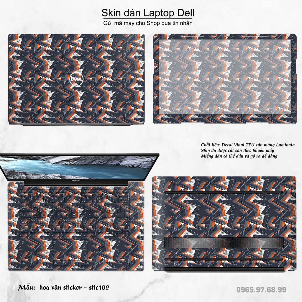 Skin dán Laptop Dell in hình Hoa văn sticker _nhiều mẫu 17