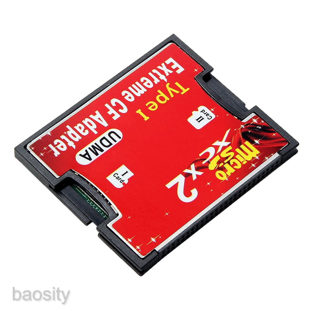 Dual Port SD To CF Card Adapter MMC SDHC SDXC To Standard Compact Flash Type I Card