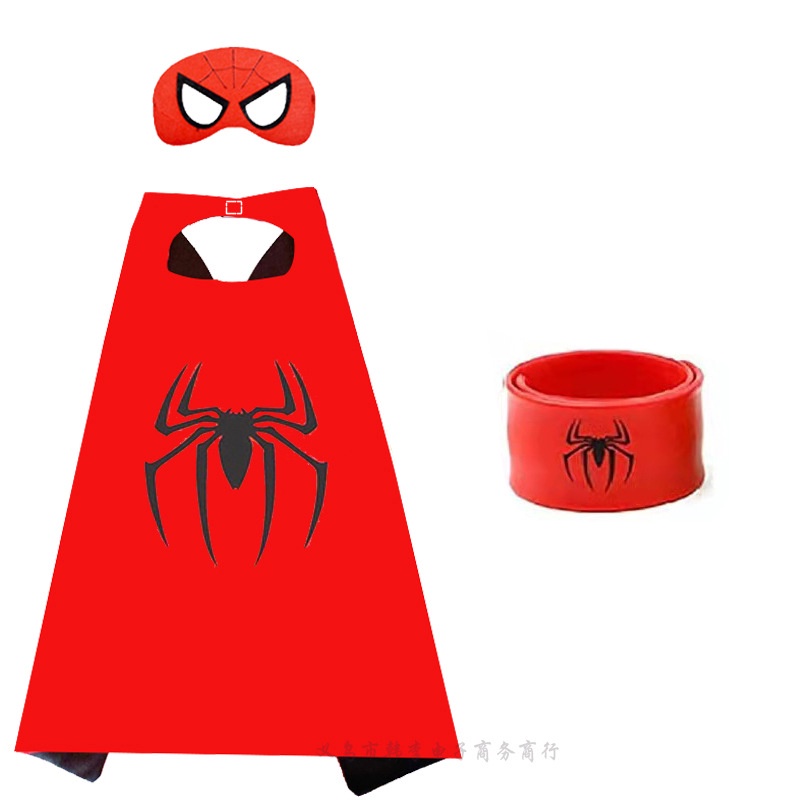 Set Áo Choàng Siêu Anh Hùng + Mặt Nạ + Vòng Tay Cho Bé Hóa Trang Thành Những Chiến Binh Marvel