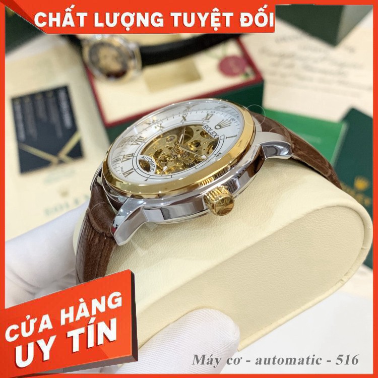 (Rolex.automatic)  [Máy cơ- Bảo hành 12th] Đồng hồ nam Ro.lex -MÁY CƠ 40 mm hàng cao cấp- bảo hành 12th Ro_collections -