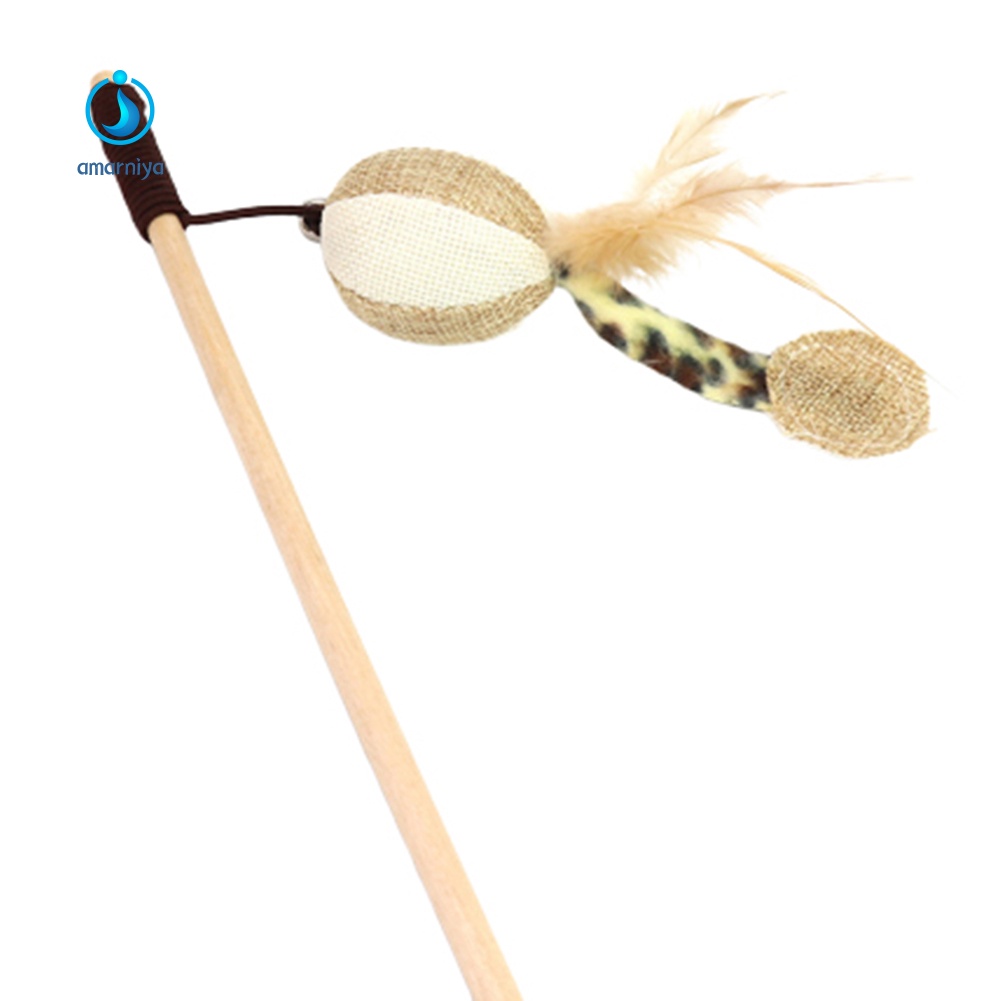 Gậy Gỗ Gắn Lông Vũ / Chuột Giả Đồ Chơi Cho Mèo Cưng