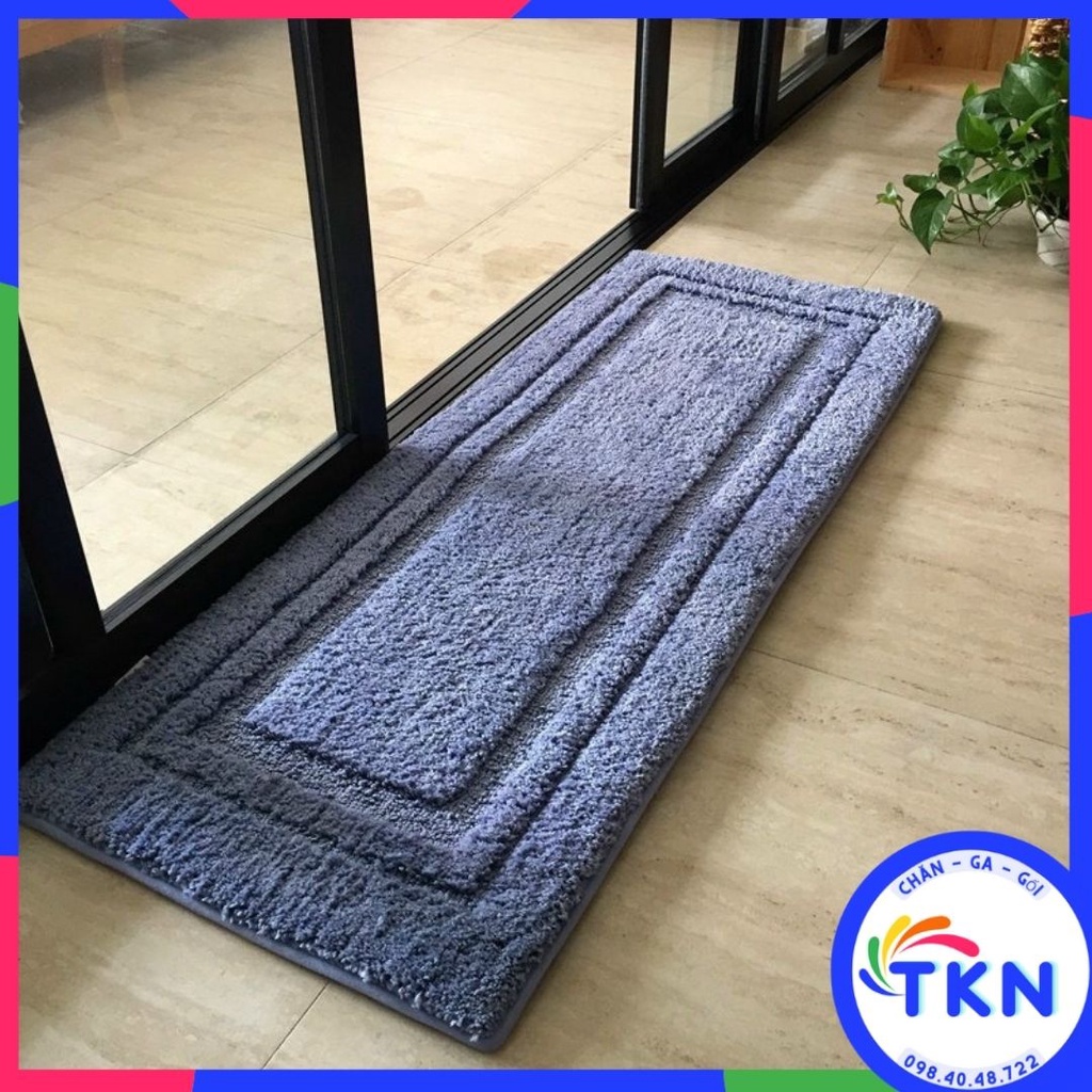 Thảm lau chân trải sàn trang trí TKN STORE Thảm chùi chân chống trơn trượt thấm nước 2 kích thước dài 40x60 và 45x120cm