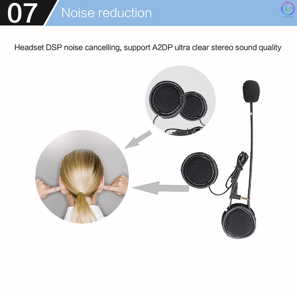 Bộ đàm liên lạc EJEAS V6 Pro 1200M gắn mũ bảo hiểm xe máy tiện dụng