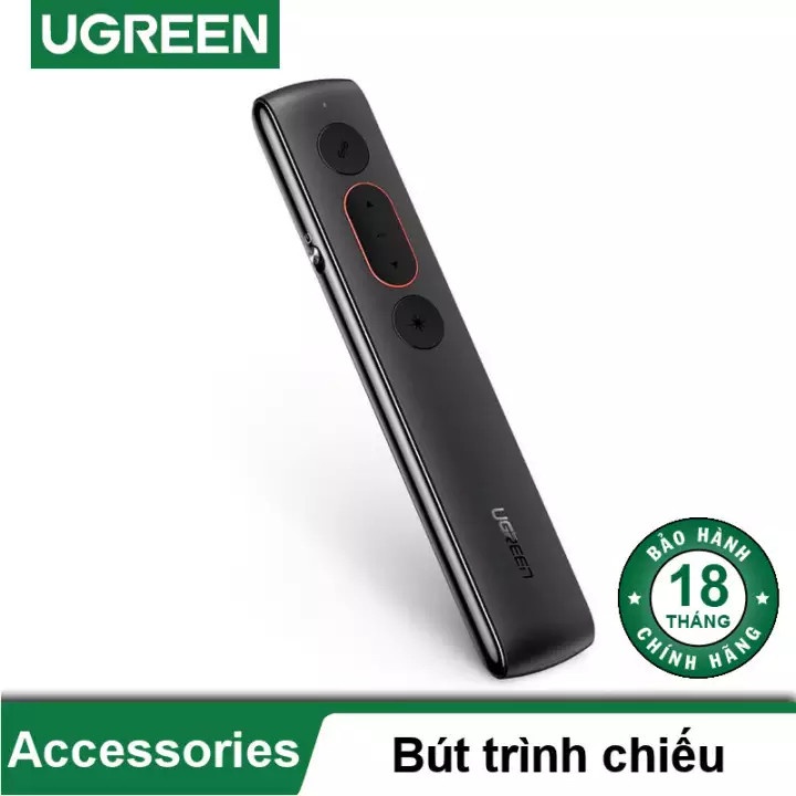 Bút Trình Chiếu Laser Ugreen 60327 Chính Hãng L180 Điều Khiển Xa 100 Mét, Dùng PIN AAA