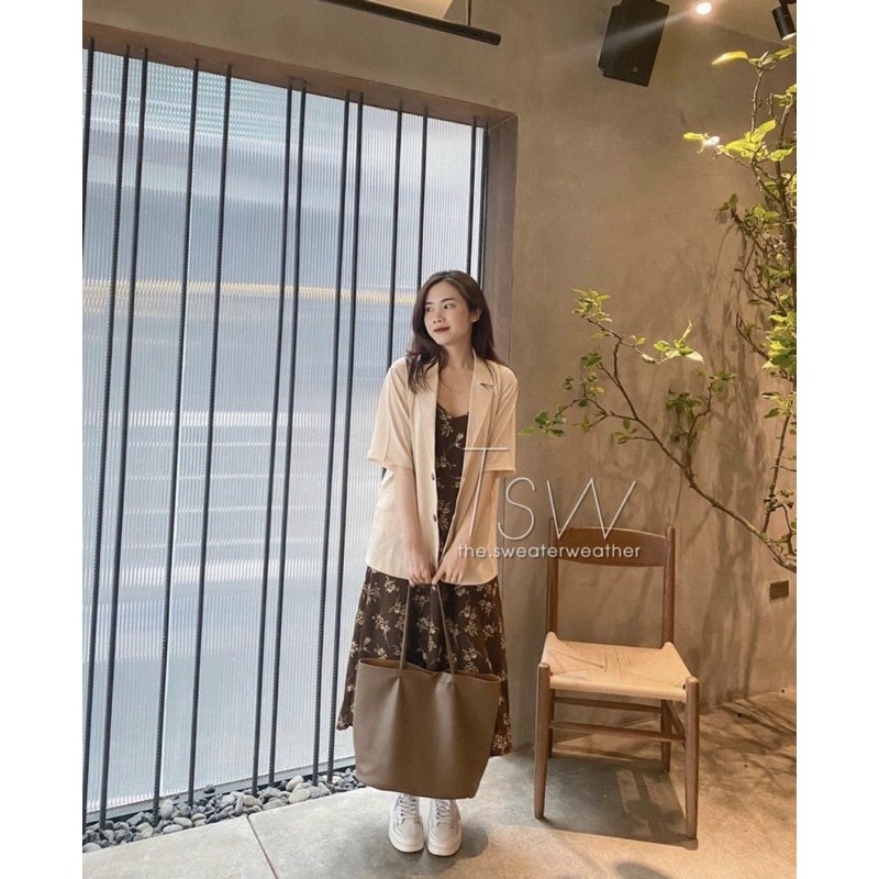 SET ÁO BLAZER ĐẦM 2S HOA(XẢ KHO ẢNH THẬT 100%)