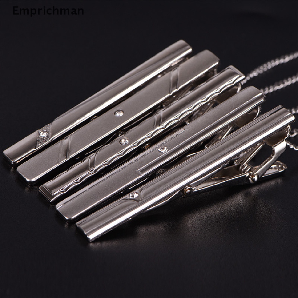 Kẹp Cà Vạt Bằng Thép Không Gỉ Màu Bạc Thời Trang