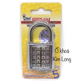 Ổ khoá số cố định YETI 40mm (không đổi pass được)
