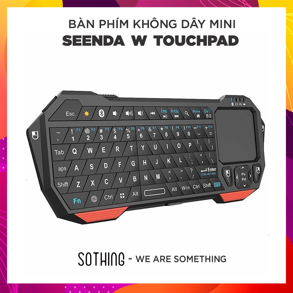 Bàn Phím Không Dây Mini SEENDA IS11-BT05 - Hỗ trợ Touchpad - Hàng Chính Hãng