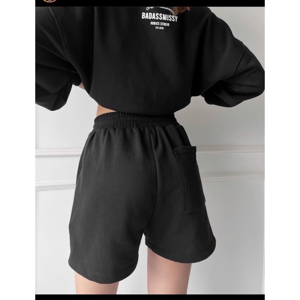 [CÓ ẢNH THẬT] Bộ Nỉ Thu Đông Unisex Nam Nữ - Bộ Short Áo Tay Dài Bồng Ulzzang Hottrend