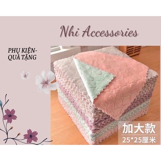 Khăn lau bếp đa năng 2 mặt siêu thấm, kích thước 25x25