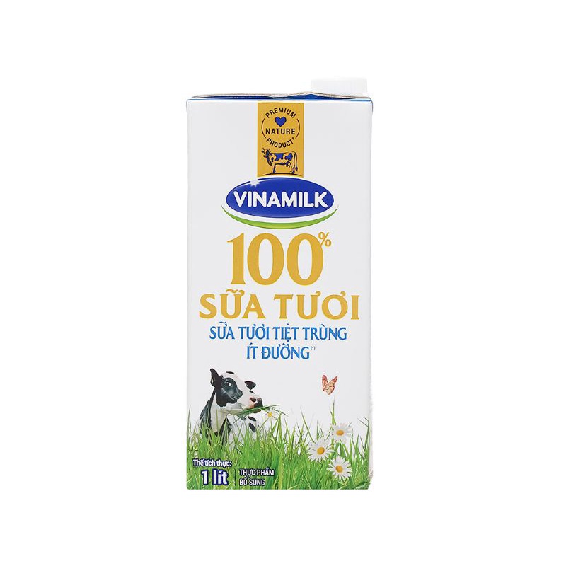 TPHCM  SỮA TƯƠI VINAMILK 100% ,ÍT ĐƯỜNG ,1 LÍT- 100% CHÍNH HÃNG