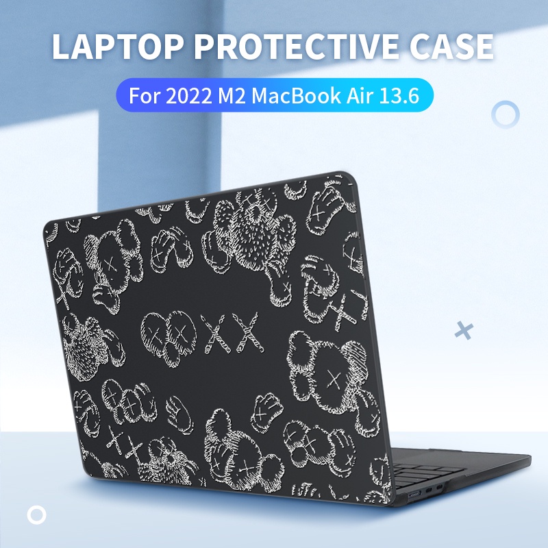Laptop Case For MacBook Air pro13 16 Pro 13.3 Air 13.6 2022 M2 A2681 A2338 Cover Matte Black Protective Shell M1 Chip Pro 14 16 15 Inch  Notebook Cover 2021 Case and Screen Soft Film A2485 A2442 A2289 A2337