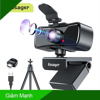 (Giảm Mạnh) Webcam Essager C3 1080P Full HD Camera Cho Máy Tính PC Có Cổng USB Với Micrô Tự Động Lấy Nét