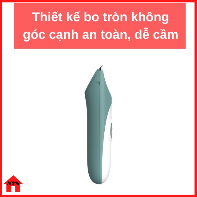 [Lưỡi Gốm Bo Tròn] Tông Đơ Cắt Tóc Cho Bé, Trẻ Em Cắt Nhanh Rung Nhẹ Cổng Sạc USB Tiện Lợi Kháng Nước S568