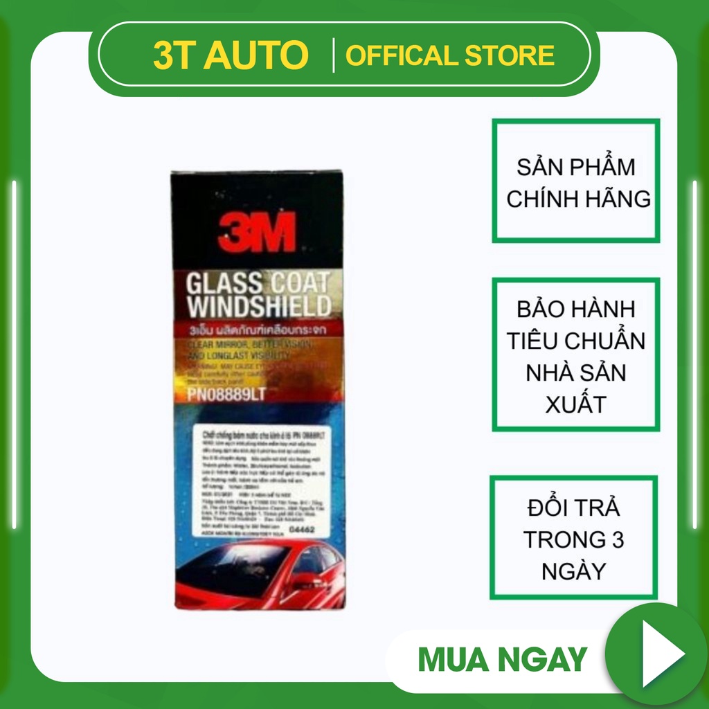 Chống Bám Nước Trên Kính Xe 3M Glass Coat Windshield 3M PN08889LT (200ml)