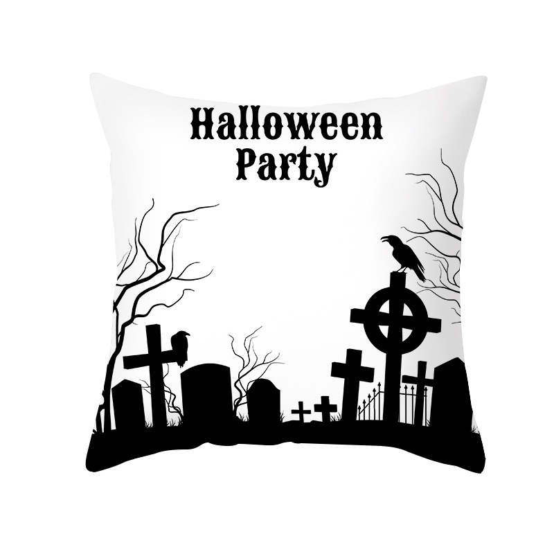 Vỏ Gối Vuông Họa Tiết Halloween Độc Đáo