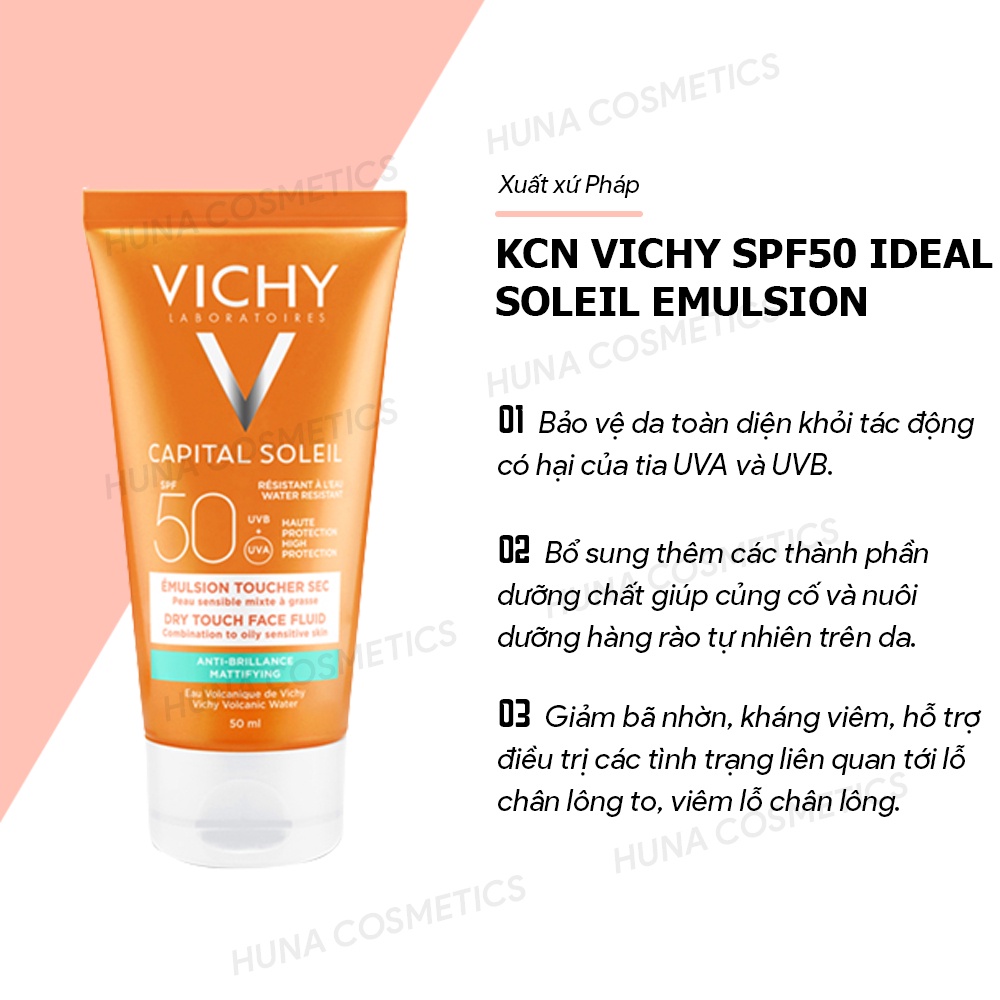 Kem Chống Nắng Vichy SPF50 Ideal Soleil Emulsion Anti-Brillance