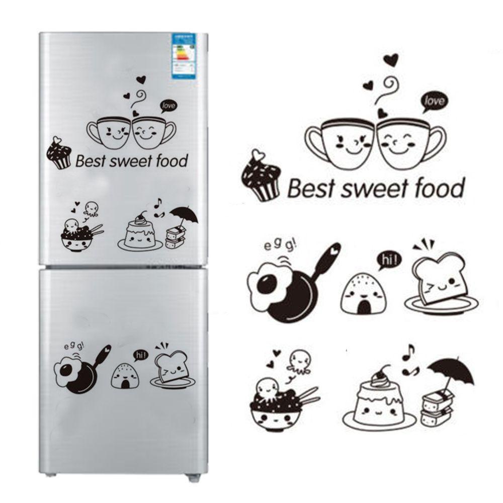 Hình Dán Trang Trí Tủ Lạnh Dễ Thương Bắt Mắt