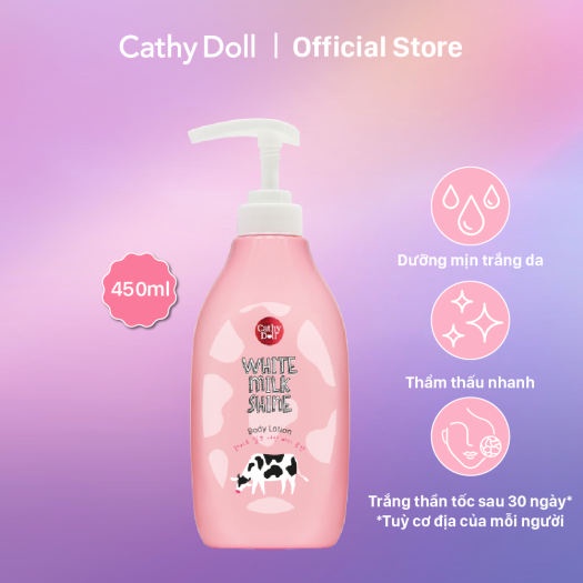 Sữa dưỡng thể sữa bò Cathy Doll White Milk Shine Body Lotion 450ml