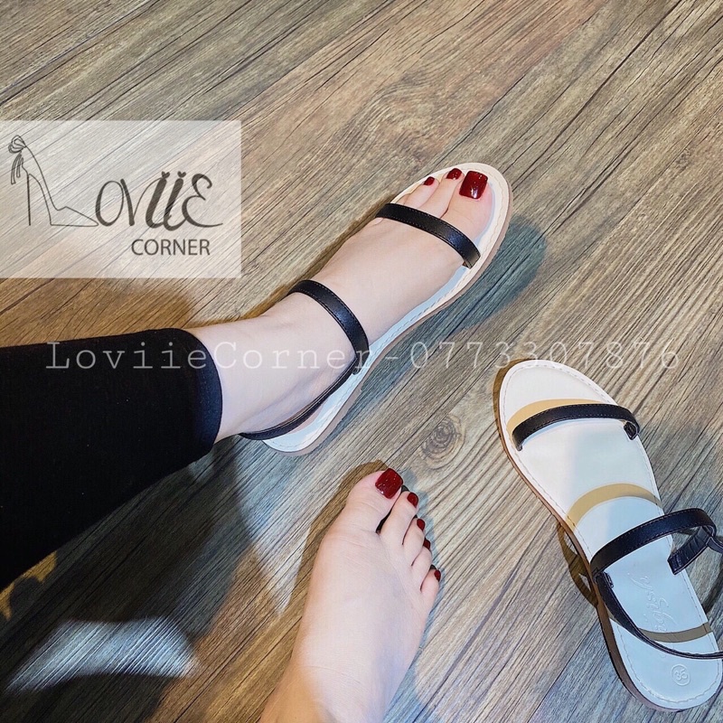 SANDAL NỮ ĐẾ BỆT LOVIIECORNER - SANDAL NỮ DÂY MẢNH - SANDAL QUAI MẢNH HỌC SINH - SANDAL QUAI NGANG ĐẾ BỆT S210702