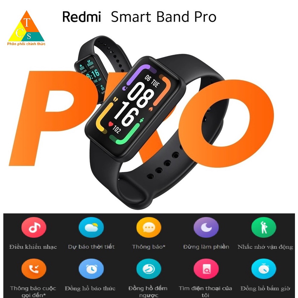 Vòng đeo tay thông minh cao cấp Redmi màn hình AMOLED, Redmi Smart Band Pro BHR5501GL M2101B1 Quốc Tế