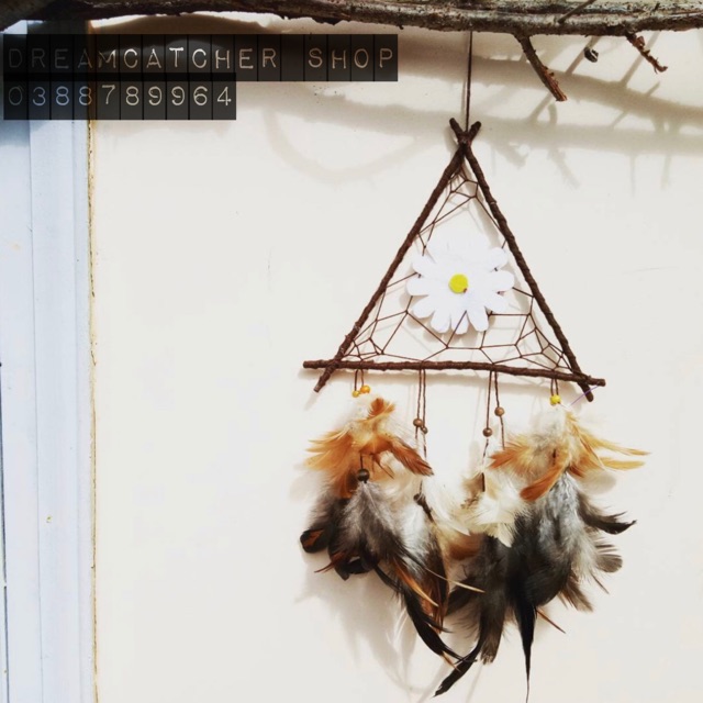 DREAMCATCHER Tam giác đính hoa (ẢNH THẬT SHOP CHỤP) | Dream catcher | Vòng bắt giấc mơ