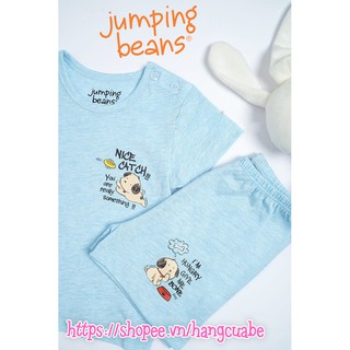 Bộ ngắn tay Jumping Beans 100% cotton tre organic cho bé từ 6M -24M