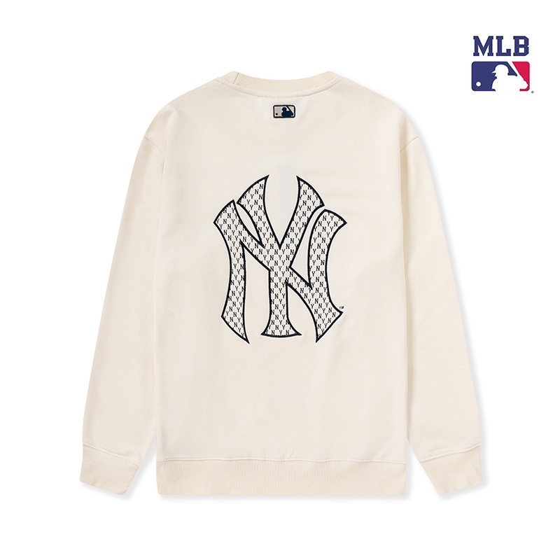 ❤❀  ❤ Mlb Áo Sweater Tay Dài Cổ Tròn Thêu Họa Tiết Thời Trang Cho Nam Nữ