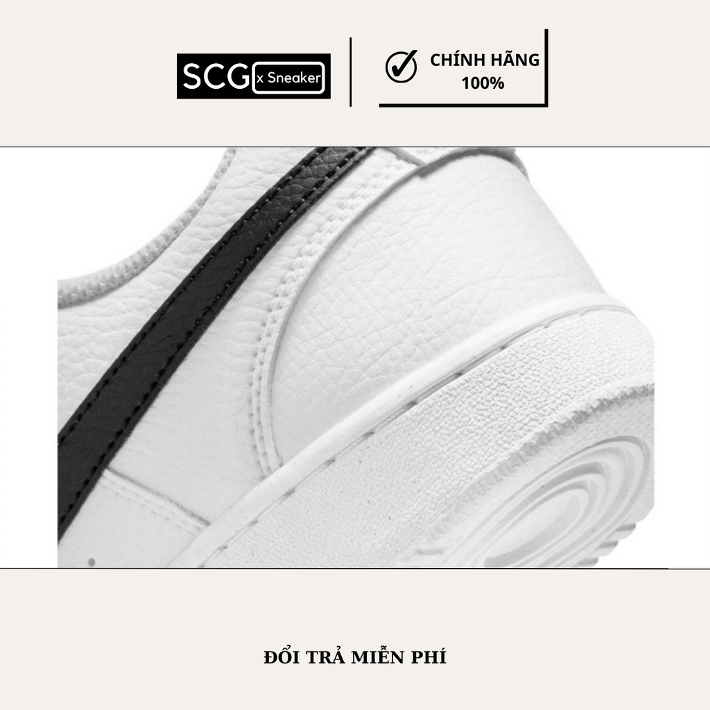 Giày thể thao nam, sneaker nam, NIke Court Vision Low- màu trắng đen, DH2987-101, Hàng Chính Hãng, SCGxsneaker