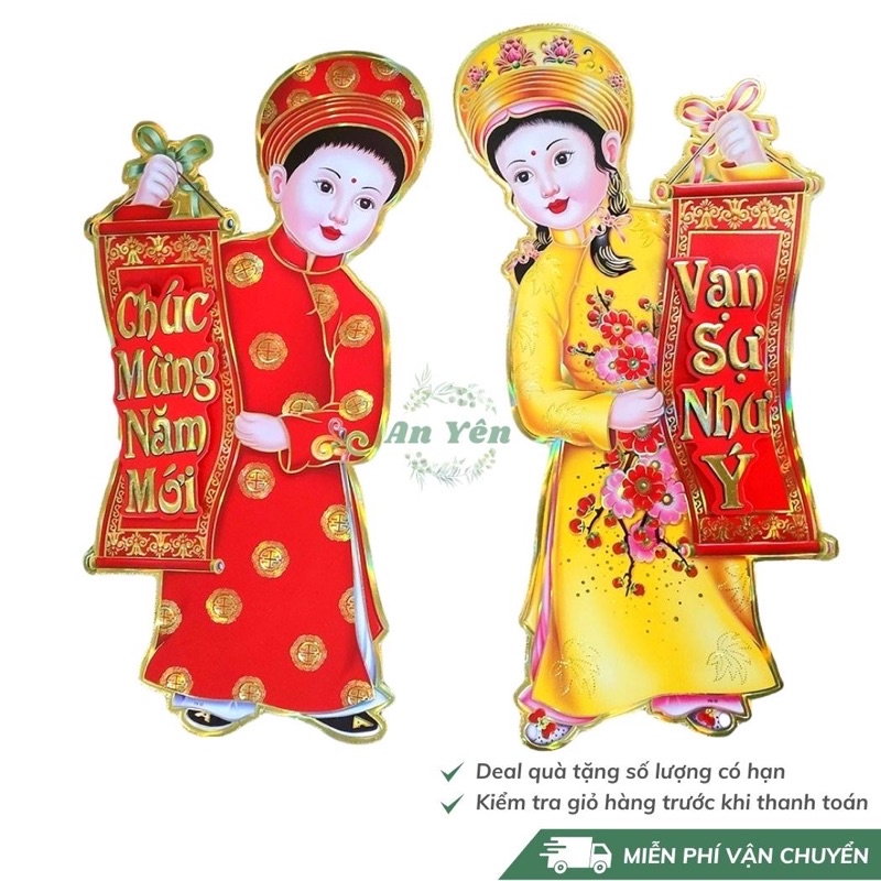 Cặp Tiên Đồng Ngọc Nữ trang trí Tết