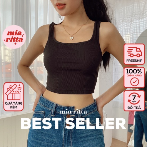Áo ba lỗ croptop tanktop áo thun dáng ngắn Mia Ritta A2062 Feedback KH