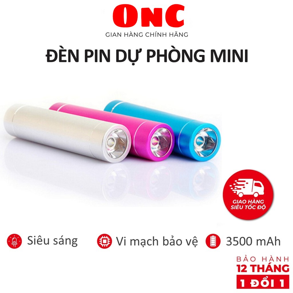 Đèn pin siêu sáng 3000mAh - BẢO HÀNH 12 THÁNG, OnC Flash Light nhỏ gọn