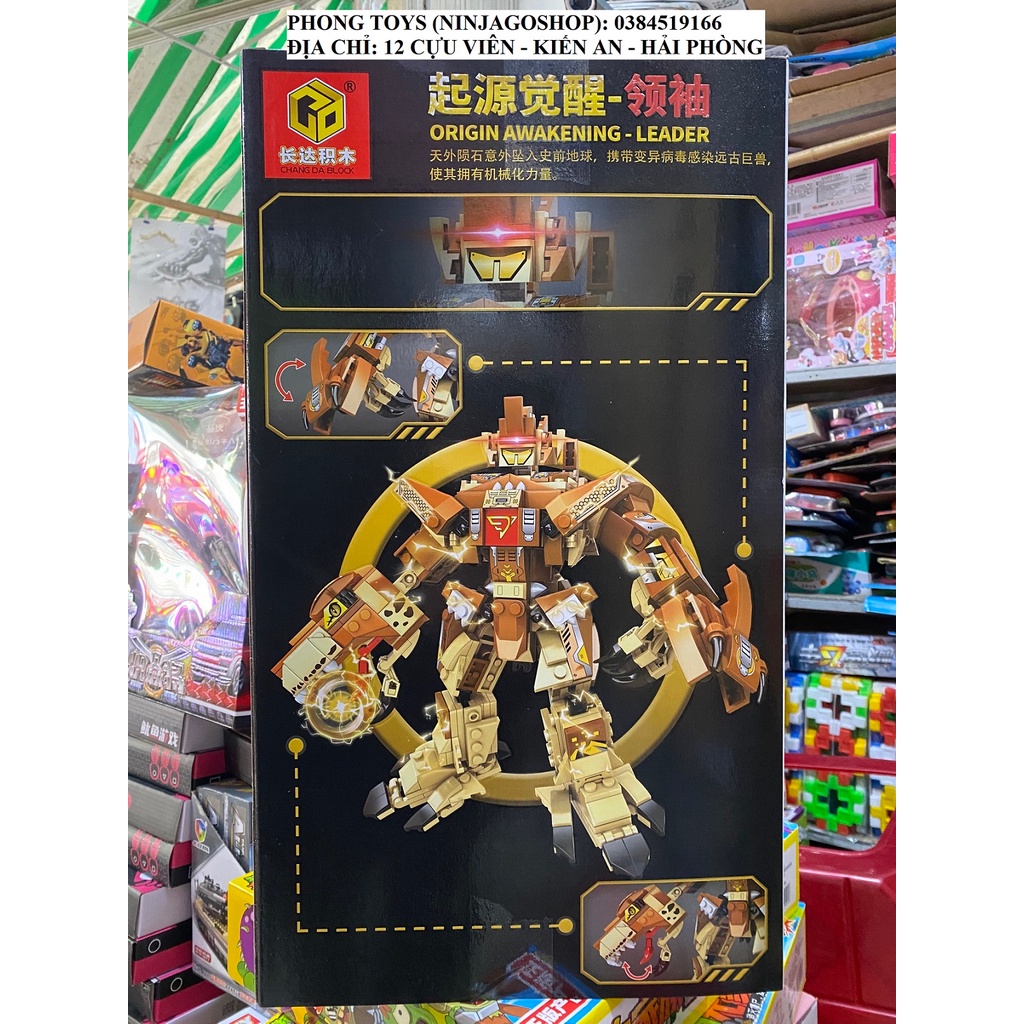 LẮP RÁP XẾP HÌNH Jurassic World DINOSOUR 8031 : KHỦNG LONG BẠO CHÚA BIẾN HÌNH ROBOT 616 MẢNH