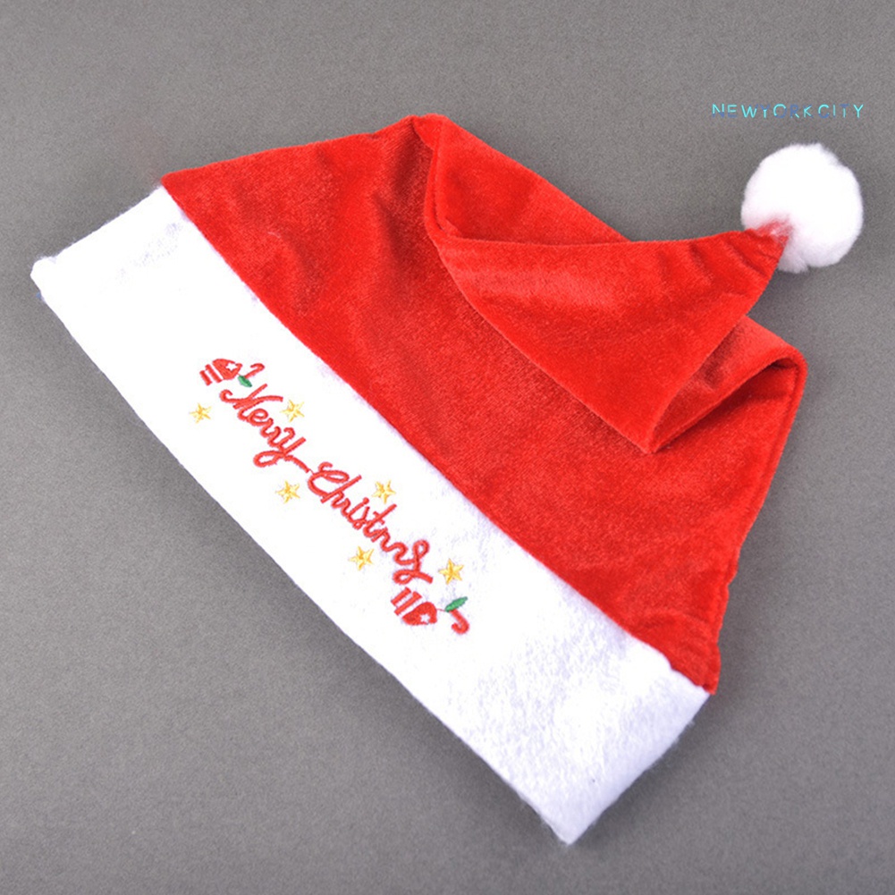 Mũ Ông Già Noel Bằng Nhung Lông Phong Cách Giáng Sinh