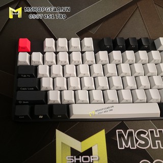 Keycap Retro Trắng - Đen ninja thick pbt cherry profile 108 keys