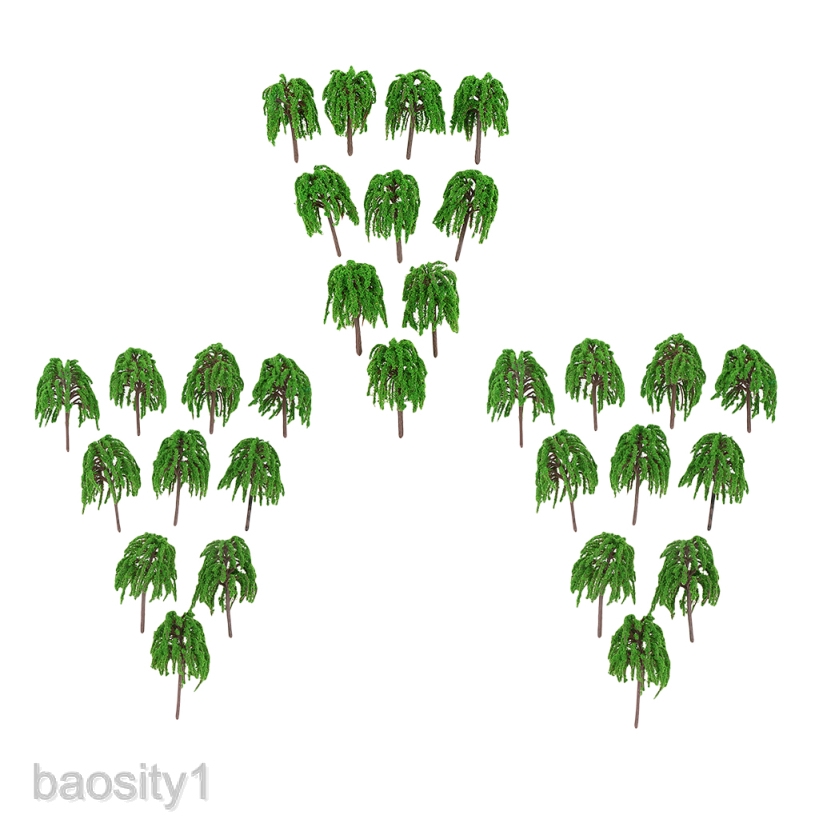 Set 10 Mô Hình Cây Nhựa Tỉ Lệ 1: 150 Dùng Để Trang Trí